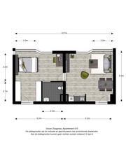 Godelinde - plattegrond 2-kamer appartement